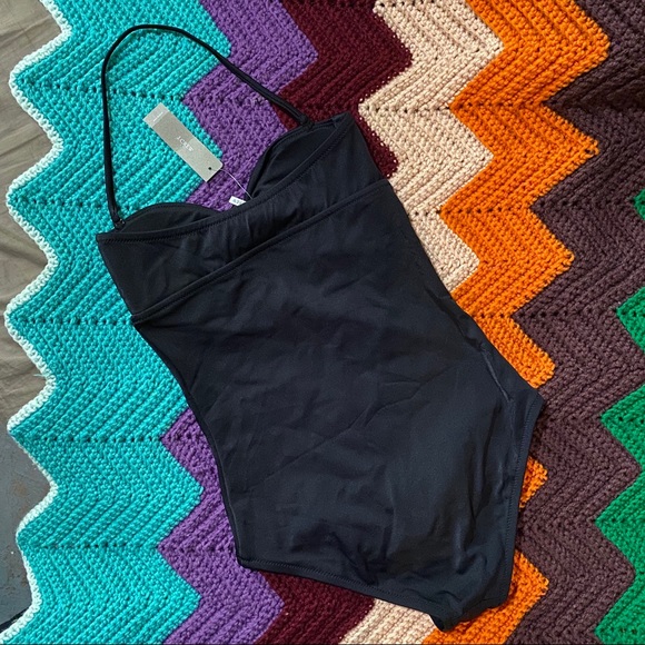 NWT J. Crew Twist Strapless One Piece Bathing Suit - Picture 2 of 3